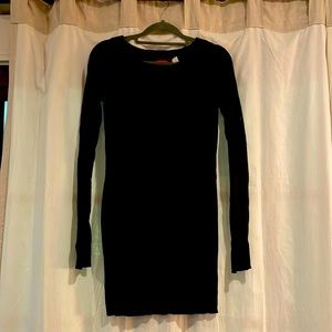 LUX brand long black sweater - gently worn, hits mid thigh.